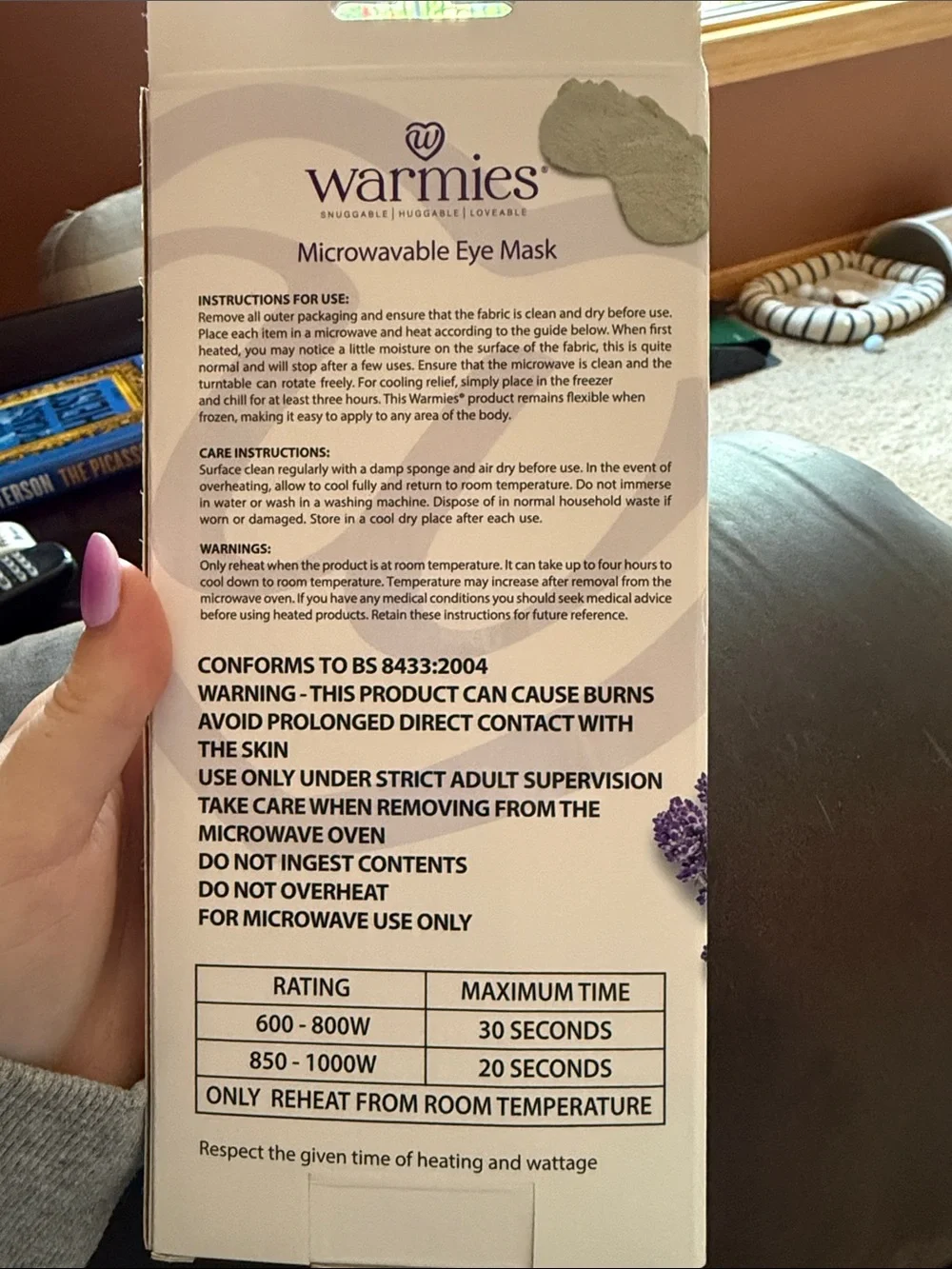 Warm brand microwavable